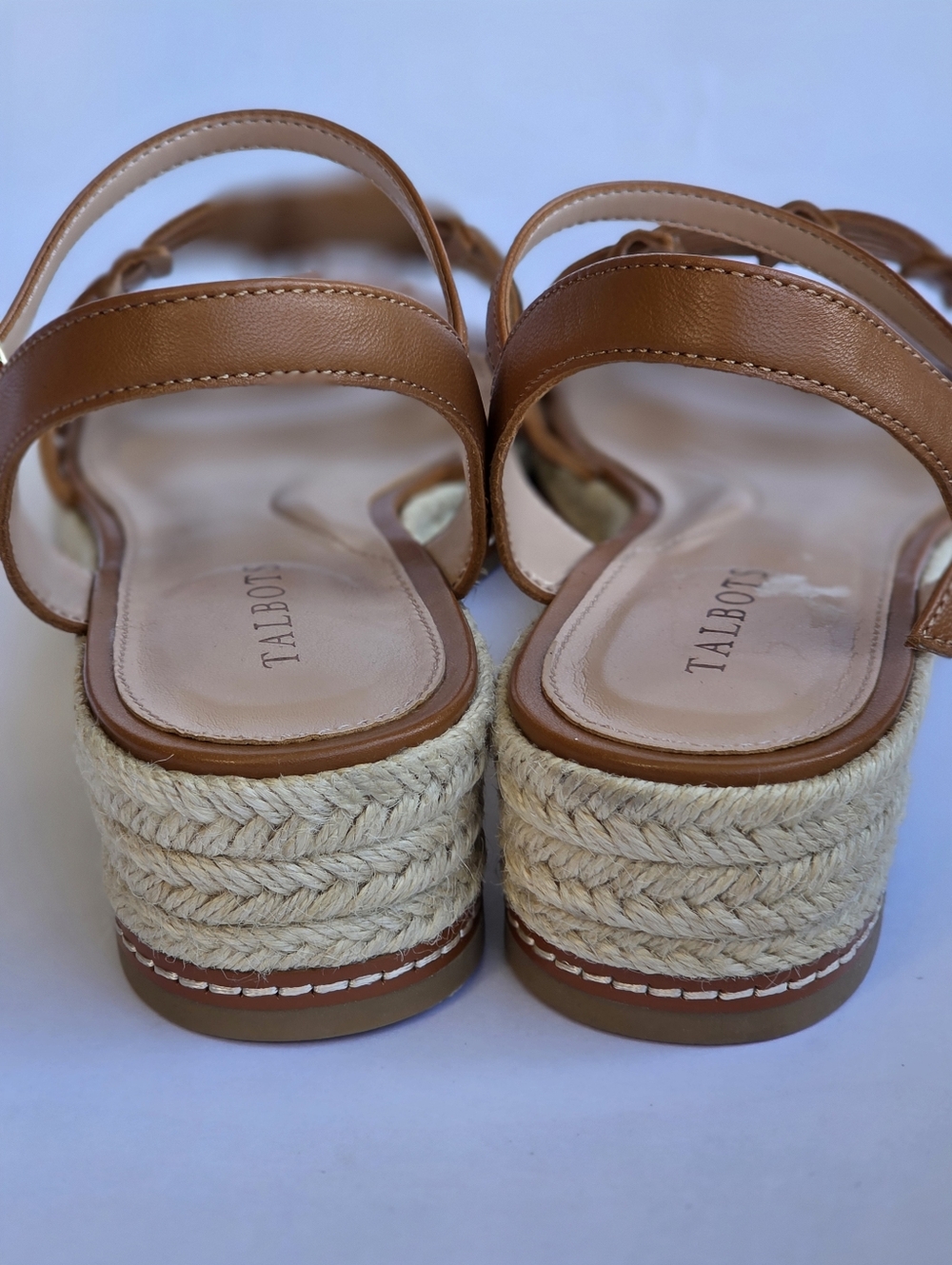 Talbots Pamela Woven Nappa Wedge Sandals Size 9 NEW - Picture 6 of 9